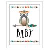 Owl Baby 2 White Framed Print Wall Art