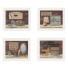 Set Of Four Country Bathroom White Framed Print Bathroom Wall Art