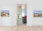 Set Of Three Sand Beach Designs Wrapped Canvas Print Wall Art