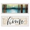 Set Of Two Love or Home 3 White Framed Print Wall Art