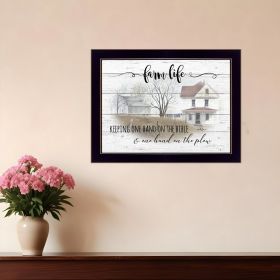 Farm Life 4 Black Framed Print Wall Art