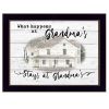 Stays at Grandmas 1 Black Framed Print Wall Art