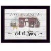 Let It Snow 1 Black Framed Print Wall Art