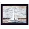 Sailboat on Water 1 Black Framed Print Wall Art