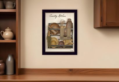 Country Kitchen 8 Black Framed Print Kitchen Wall Art