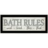 Bath Rules 3 Black Framed Print Bathroom Wall Art