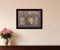 Love Abides Here Shelf 1 Black Framed Print Wall Art