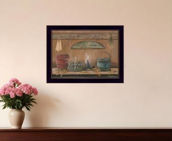 Treasures on the Shelf I 1 Black Framed Print Wall Art