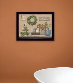 Farmhouse Bath I 1 Black Framed Print Bathroom Wall Art