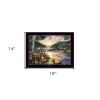 Lakefront Camping I 1 Black Framed Print Wall Art