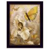 Flowers and Butterflies I 1 Black Framed Print Wall Art