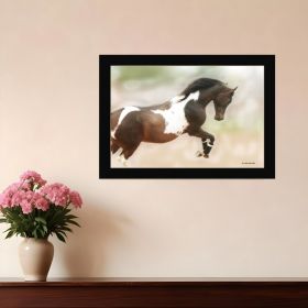 Wild Horses Black Framed Print Wall Art