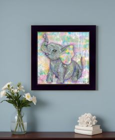 Elephant II 1 Black Framed Print Wall Art