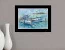 Dockside 1 Black Framed Print Wall Art