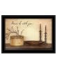 Peace Be with You Black Framed Print Wall Art