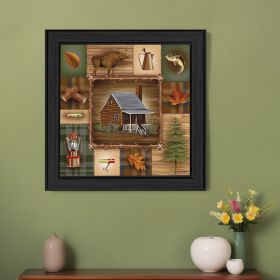 At the Cabin Black Framed Print Wall Art