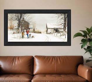 In the Meadow 4 Black Framed Print Wall Art