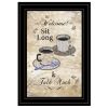 Sit Long Talk Much 4 Black Framed Print Kitchen Wall Art