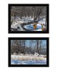 Set Of Two Great Outdoors Nature or Winter Forest 1 Black Framed Print Wall Art