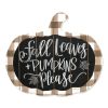 Fall Leaves and Pumpkins Please Unframed Print Wall Art