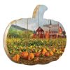 Red Barn Pumpkin Patch Unframed Print Wall Art