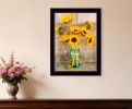 Country Sunflowers 1 Black Framed Print Wall Art