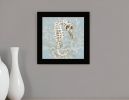 Coral Seahorse I 1 Black Framed Print Wall Art