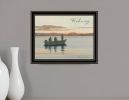 Fishing 1 Black Framed Print Wall Art