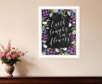 Earth Laughs in Flowers 2 White Framed Print Wall Art