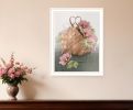 Farmhouse Daisy Basket 2 White Framed Print Wall Art