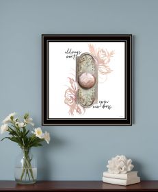 Old Ways in Blush 1 Black Framed Print Wall Art