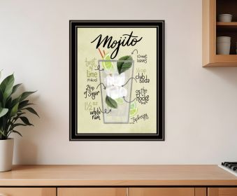 Mojito 1 Black Framed Print Wall Art