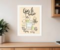 Gin and Tonic 2 White Framed Print Wall Art