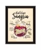 Red Wine Sangria 1 Black Framed Print Wall Art