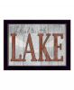 Life is Better at the Lake 3 Black Framed Print Wall Art