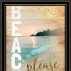 Beach Please 2 Black Framed Print Wall Art