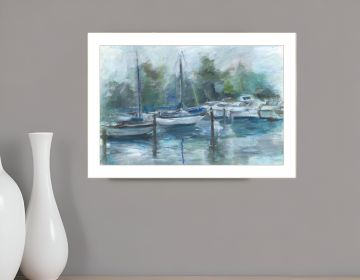 Lagoon 1 White Framed Print Wall Art