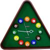 21" Triangle Green Resin Analog Billiards Wall Clock