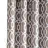 84" Taupe Trellis Black Out Window Curtain Panel