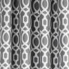 84" Gray Trellis Black Out Window Curtain Panel