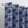 84ï¿½ï¿½ï¿½ Navy Interlock Pattern Window Curtain Panel