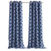 84ï¿½ï¿½ï¿½ Navy Interlock Pattern Window Curtain Panel