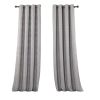 84" Silver Linework Textured Window Curtain Panel