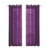 Set of Two 84"  Purple Solid Modern Window Panels