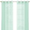 Set of Two 84"  Aqua Solid Modern Window Panels