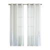 Set of Two 96"  White Velvet Applique Window Panels