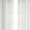 Set of Two 96"  White Velvet Applique Window Panels