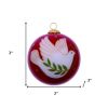 Peace on Earth Dove Hand Painted Mouth Blown Glass Ornament