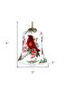 Cardinal Perched on Winter Berries Hand Painted Mouth Blown Glass Ornament