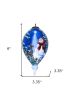 Starry Heaven and Snowman Hand Painted Mouth Blown Glass Ornament